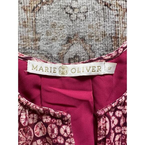 Marie Oliver Shyloh Mini Dress in Hibiscus Shibori Womens Size 1X Waist Belt - Picture 3 of 7